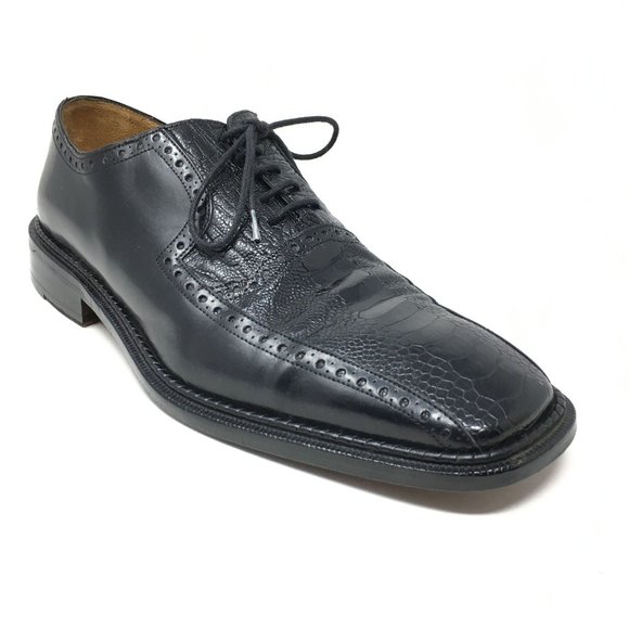 Mezlan Oxfords Shoes Size 10 Black Ostrich Claw main image 7